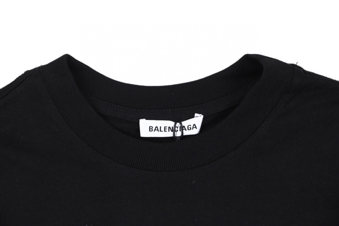 Balenciaga Wave Logo T-Shirt (Black)