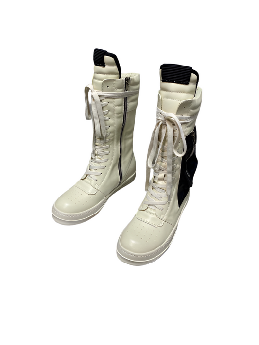 High-Top Leather Combat Boots