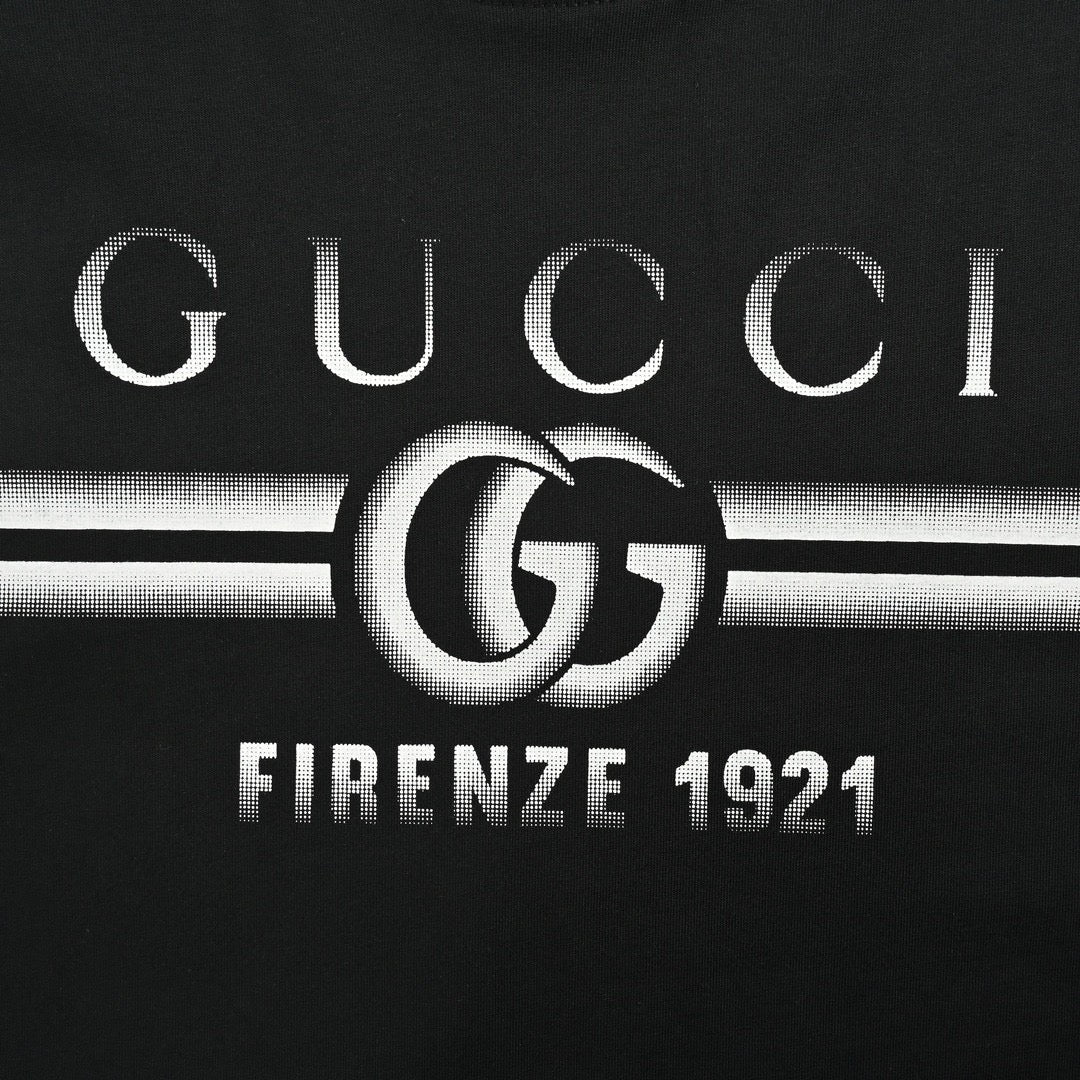 Gucci Black T-Shirt with Firenze 1921 Logo