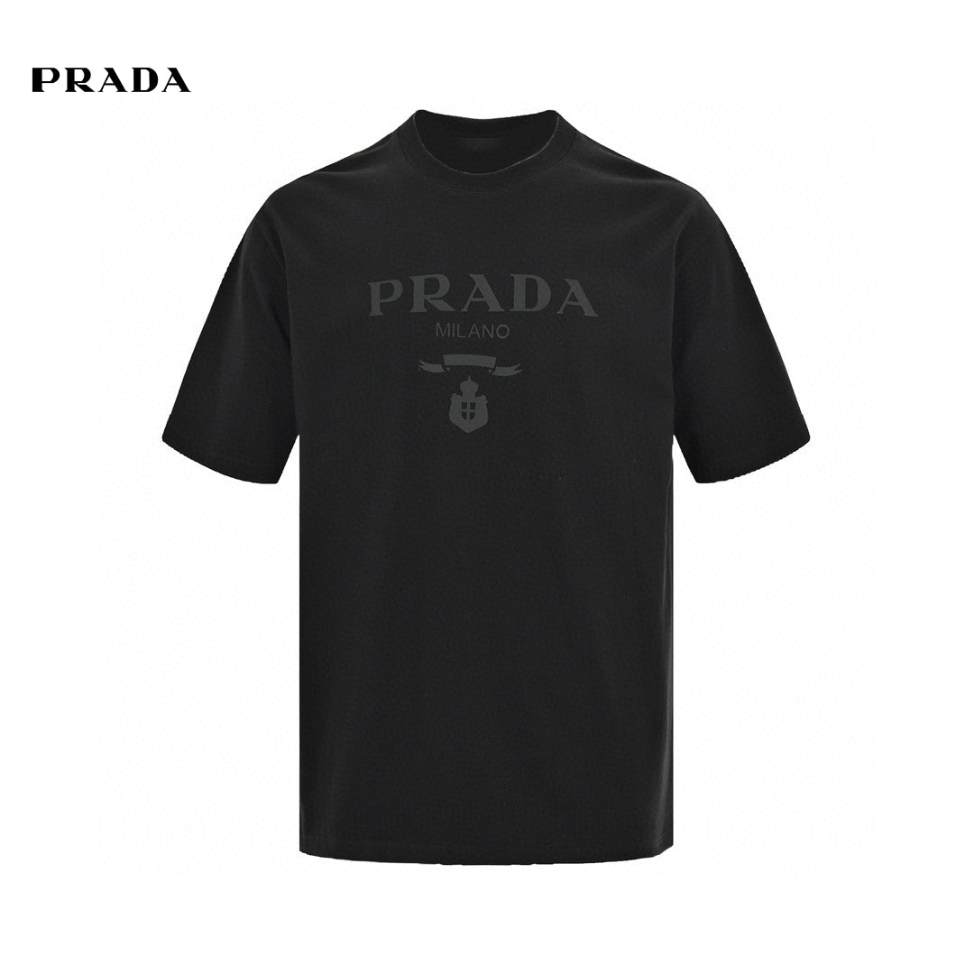 Prada T-Shirt - Black with Subtle Branding