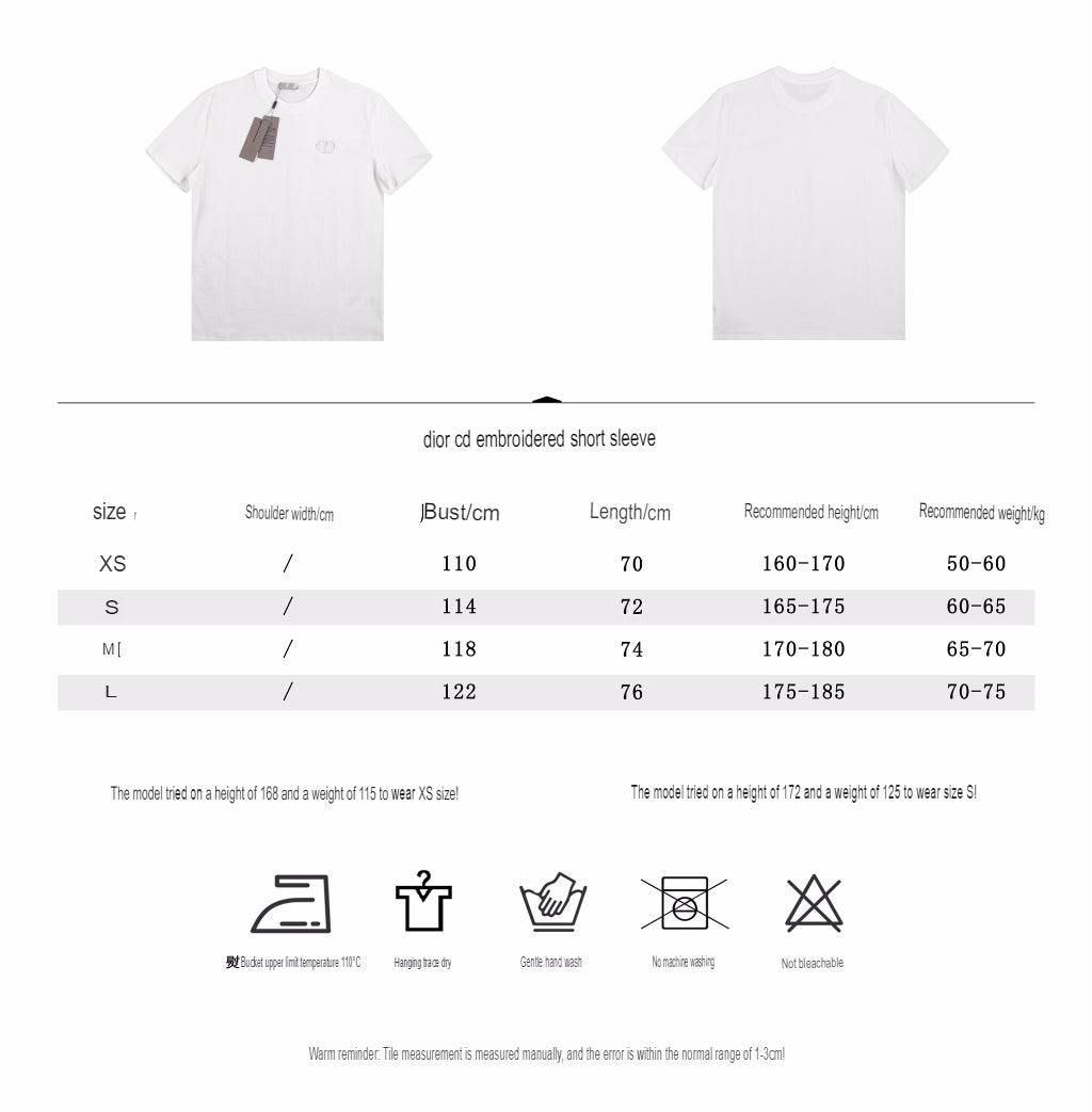 Dior Double D Logo T-Shirt (White)