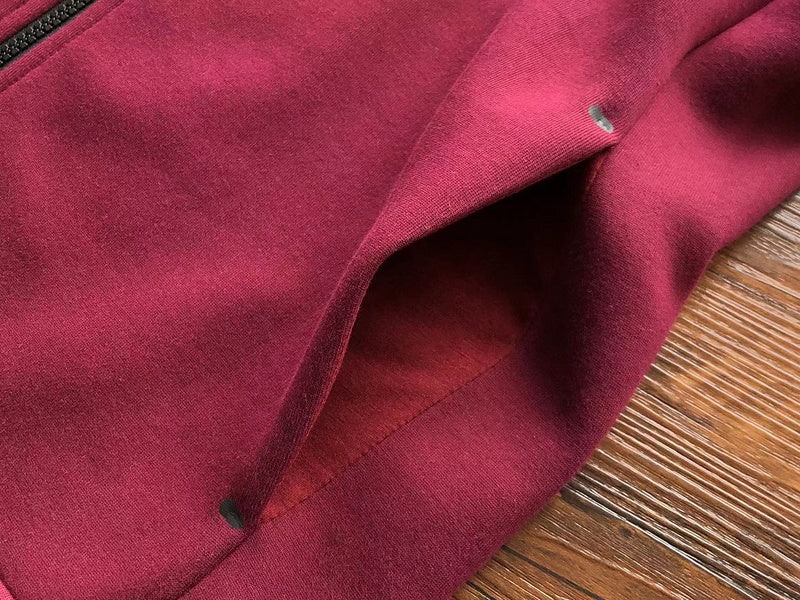 NIKE TECH FLEECE HOODIE x BURGUNDY