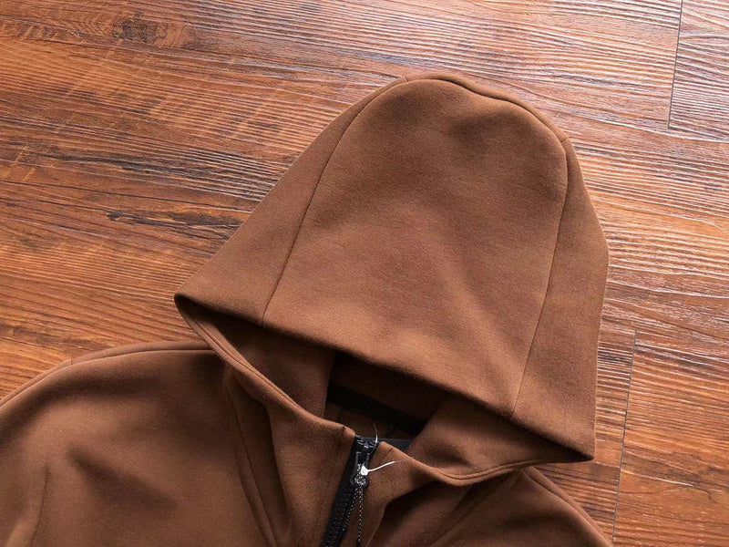 NIKE TECH FLEECE HOODIE x BROWN