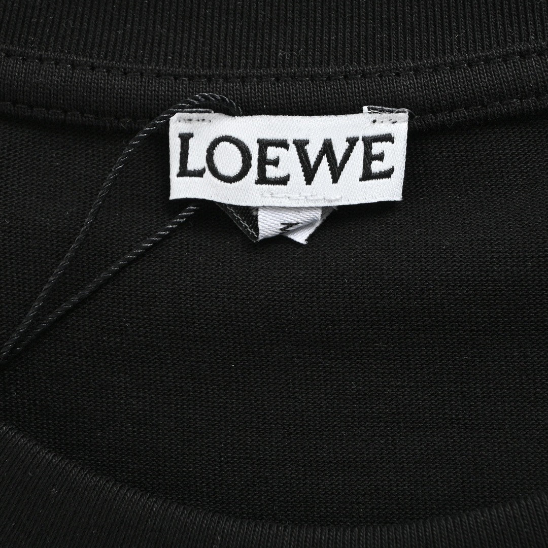 Loewe Black T-Shirt with Logo Design