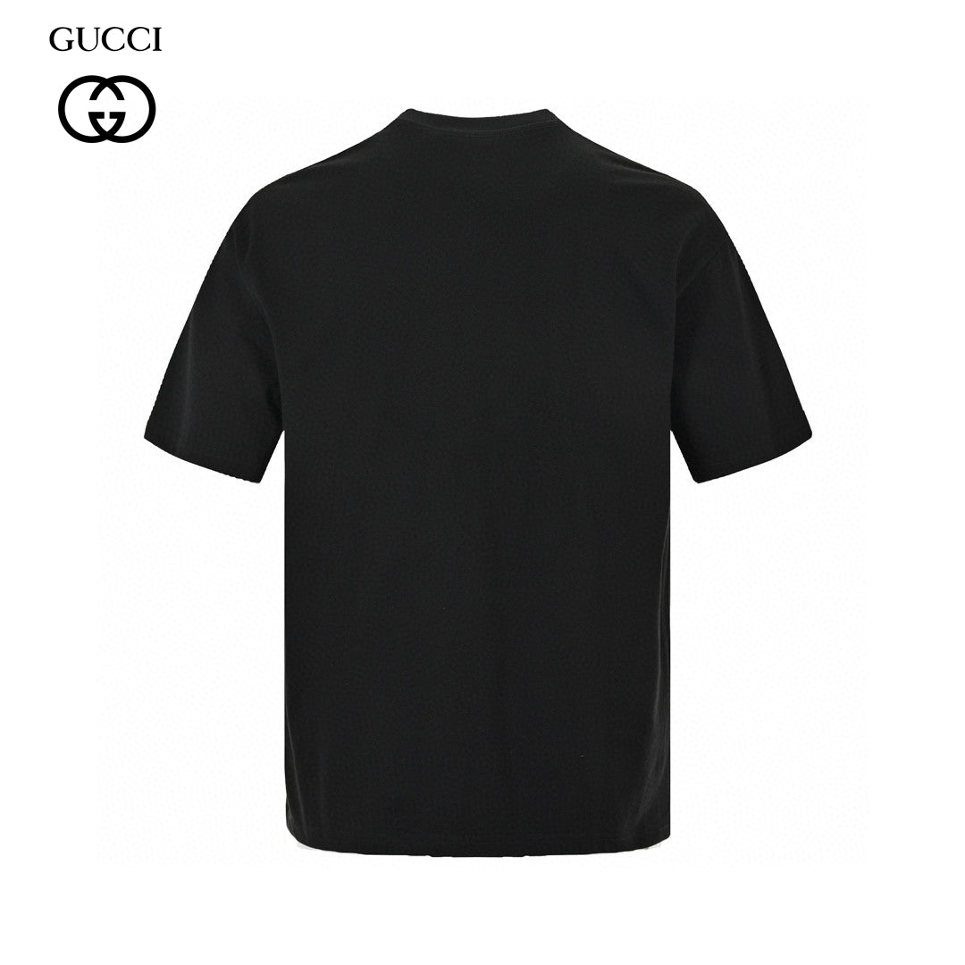 Gucci Black T-Shirt with Dinosaur Graphic