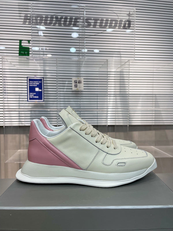 Two-Tone Pink Accent Sneakers