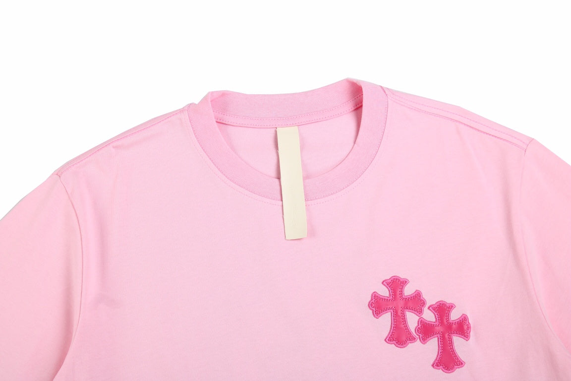 CHROME HEARTS HORSE SHOE LOGO T-SHIRT PINK