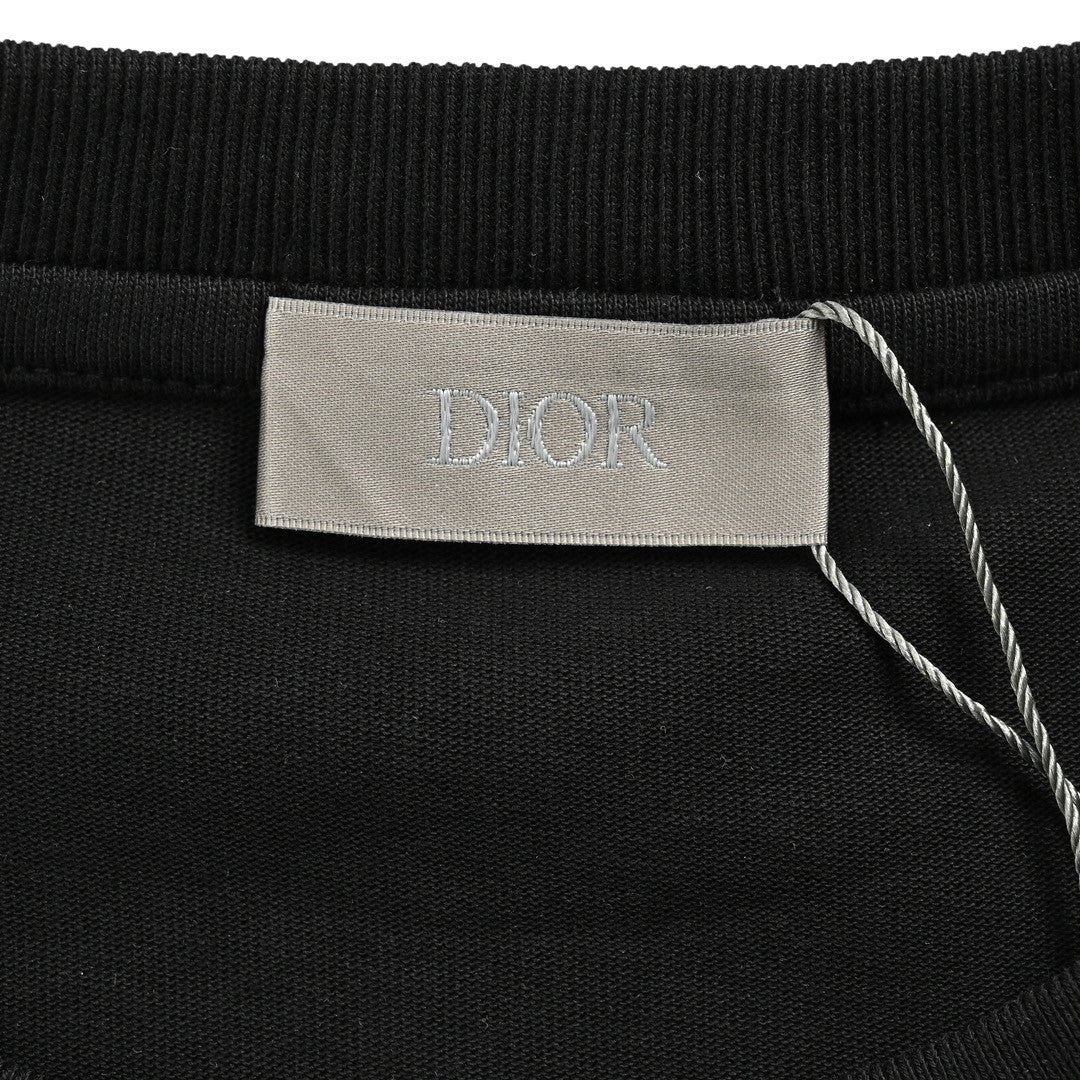 Dior Embroidered CD Logo T-Shirt (Black)