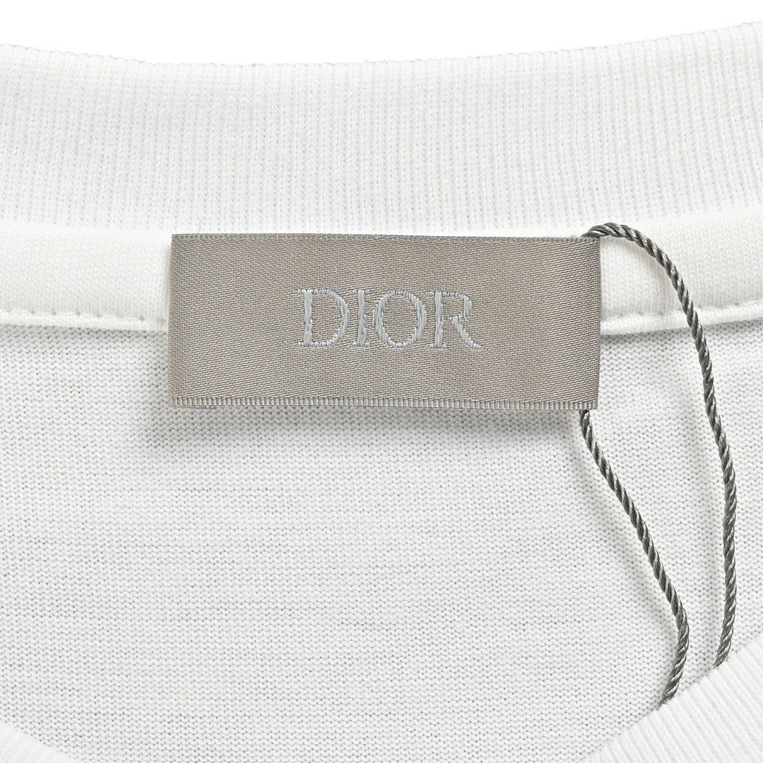 Dior Embroidered CD Logo T-Shirt (White)