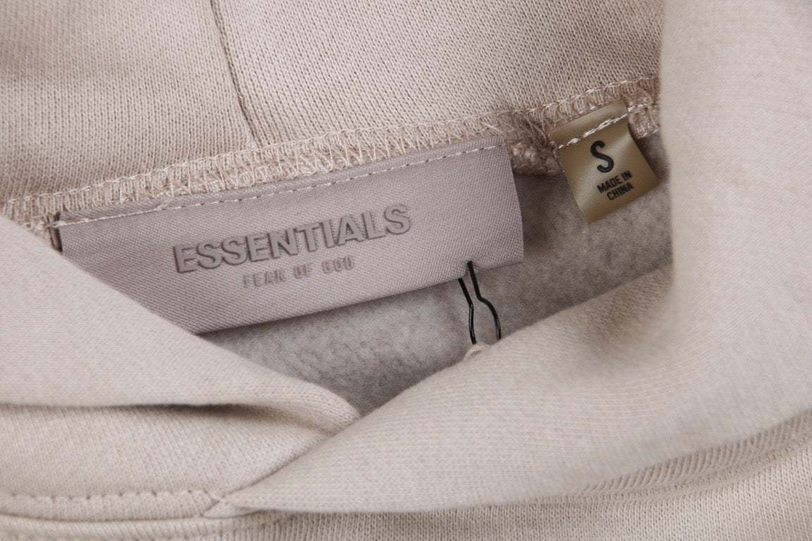 FEAR OF GOD ESSENTIALS "1977" HOODIE STONE GREY