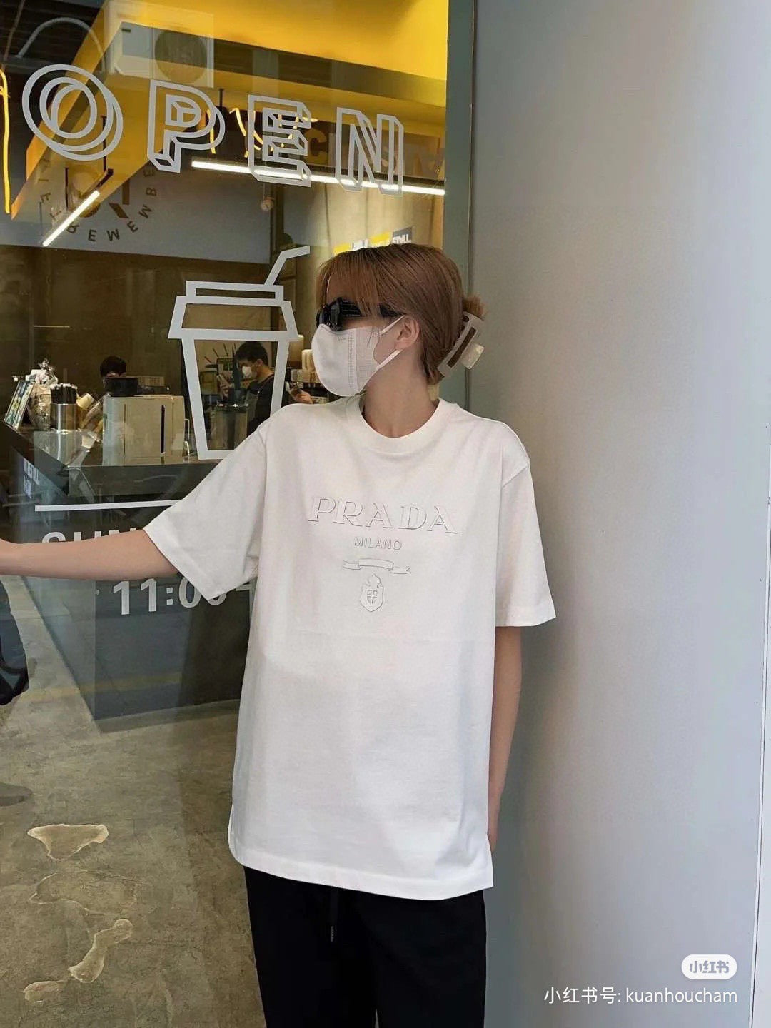 Prada T-Shirt - White with Subtle Branding