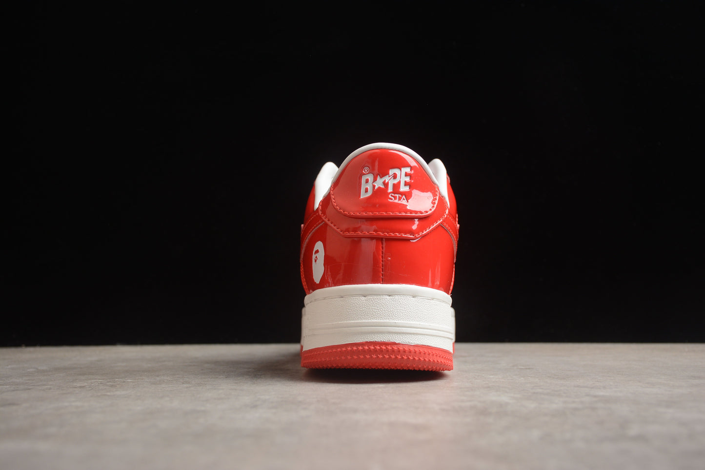 BAPE STA Low-Top Sneakers in Red and White