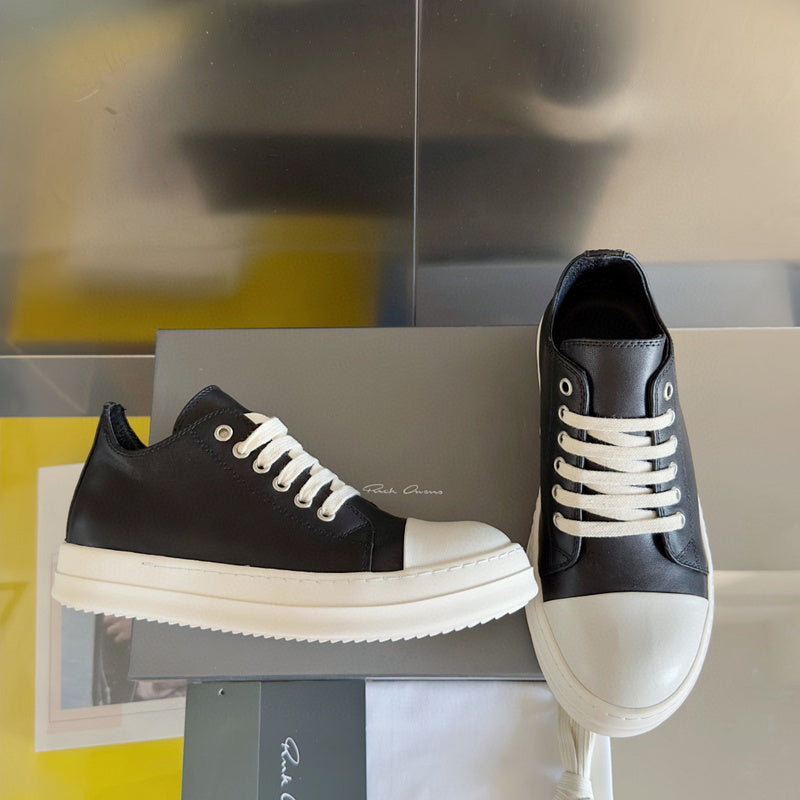 Rick Owens Black Low-Top Sneakers