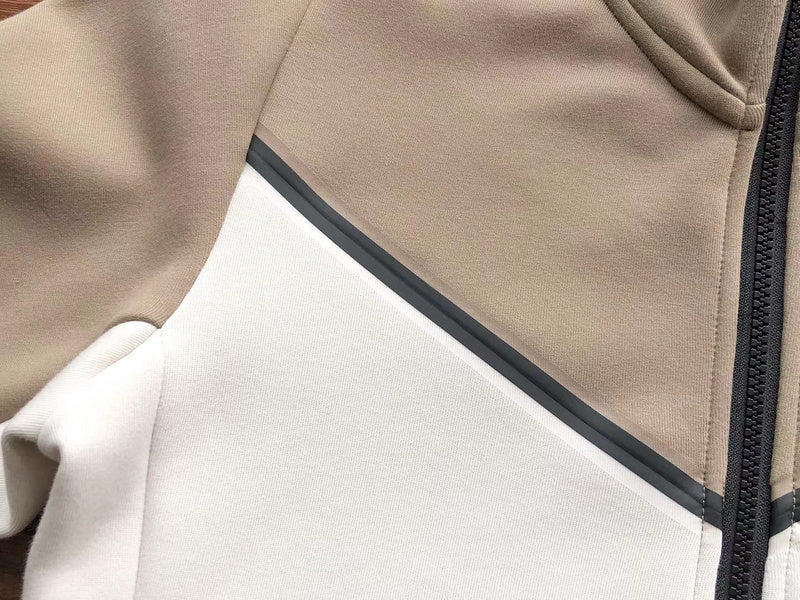 NIKE TECH FLEECE HOODIE x SANDALWOOD/LIGHT BONE WHITE