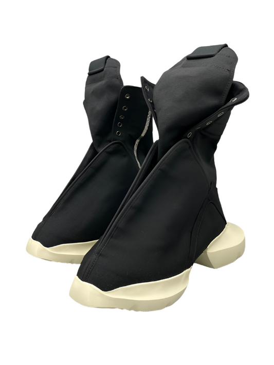 Rick Owens Black High-Top Canvas Boots