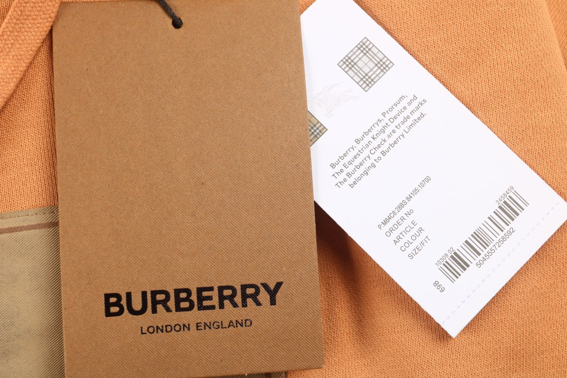 Burberry Brown Hoodie with Logo Patch