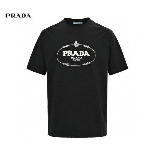 Prada Milano Black Logo T-Shirt