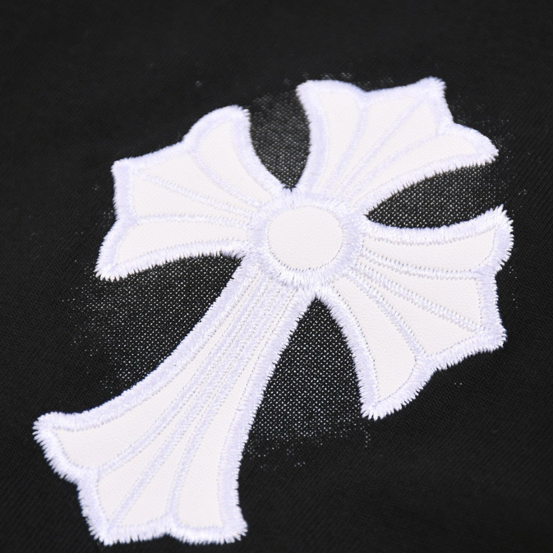 CHROME HEARTS WHITE CROSS T-SHIRT BLACK