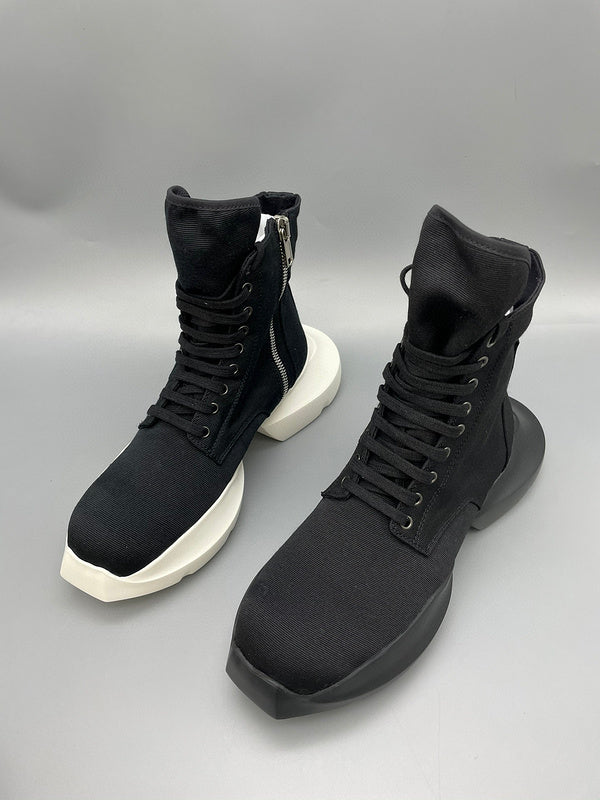 Rick Owens Black High-Top Platform Boots