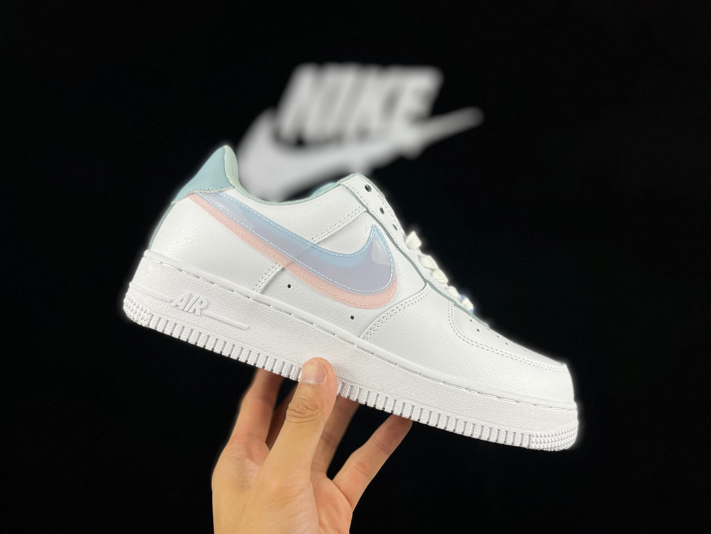 NIKE AIR FORCE 1 "Double Swoosh Peach Pink"