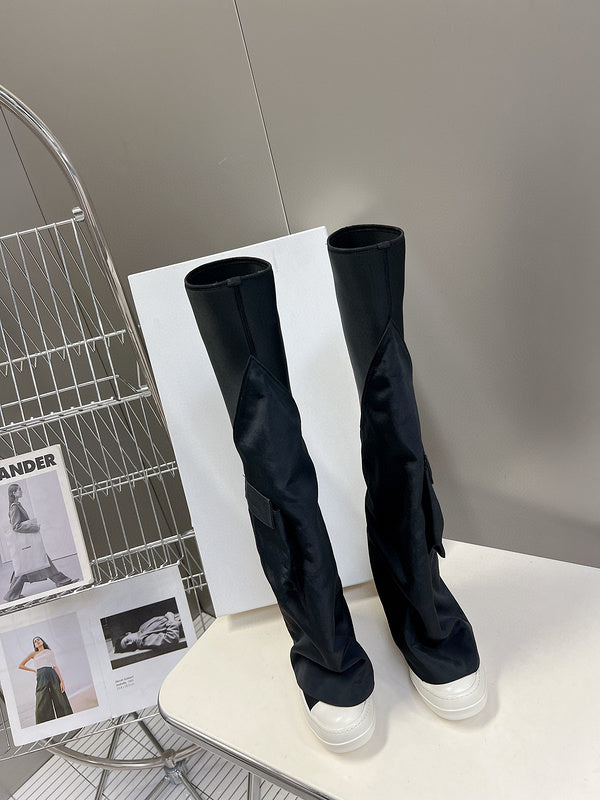 Rick Owens Black Over-the-Knee Boots