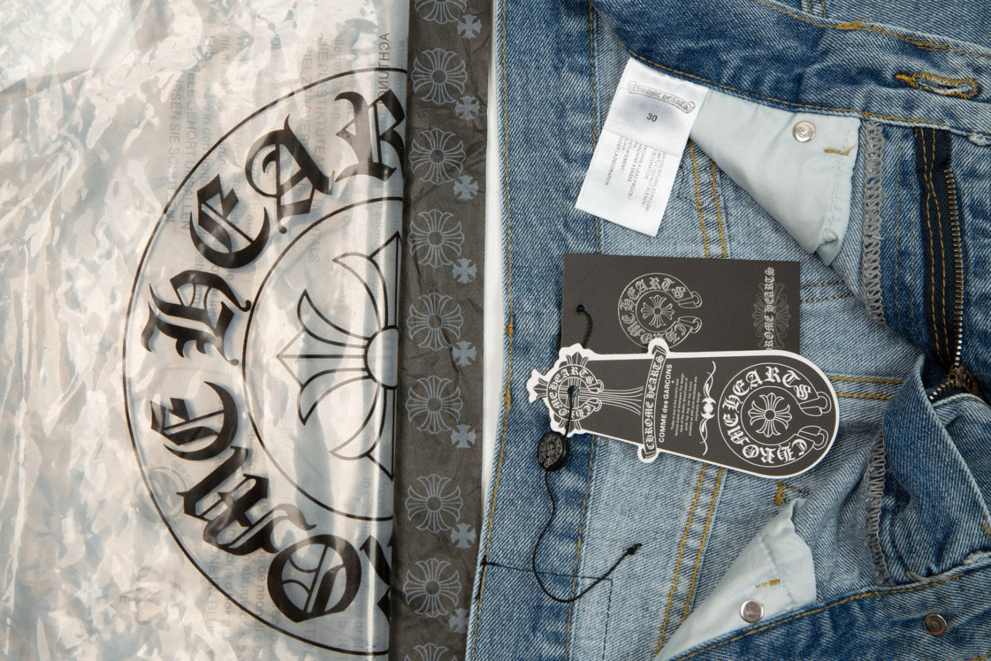 CHROME HEARTS X LEVI'S CROSS PATCH JEANS