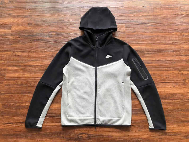 NIKE TECH FLEECE HOODIE x BLACK/GREY