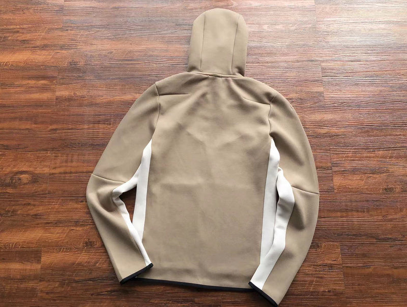 NIKE TECH FLEECE HOODIE x SANDALWOOD/LIGHT BONE WHITE