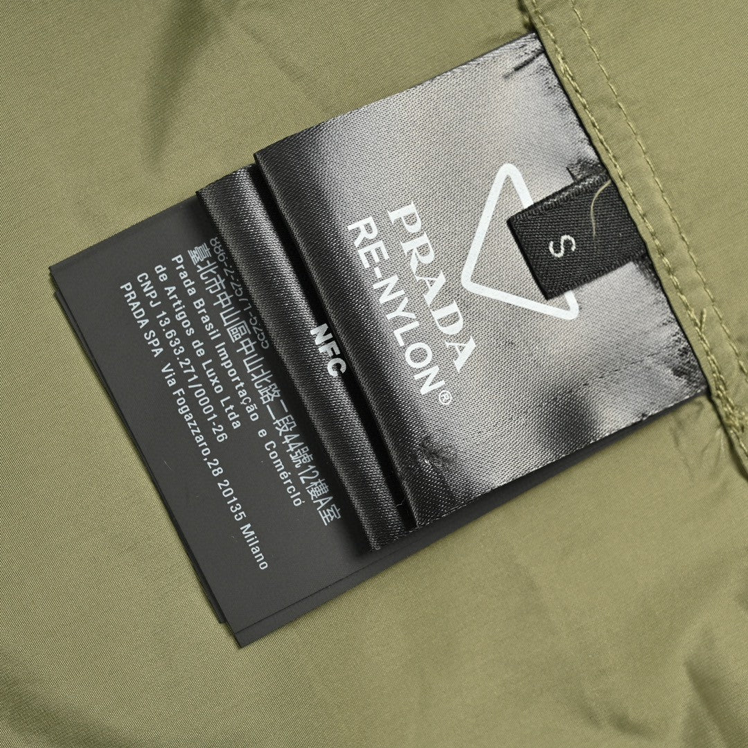 Prada Olive Green Short-Sleeve Jacket