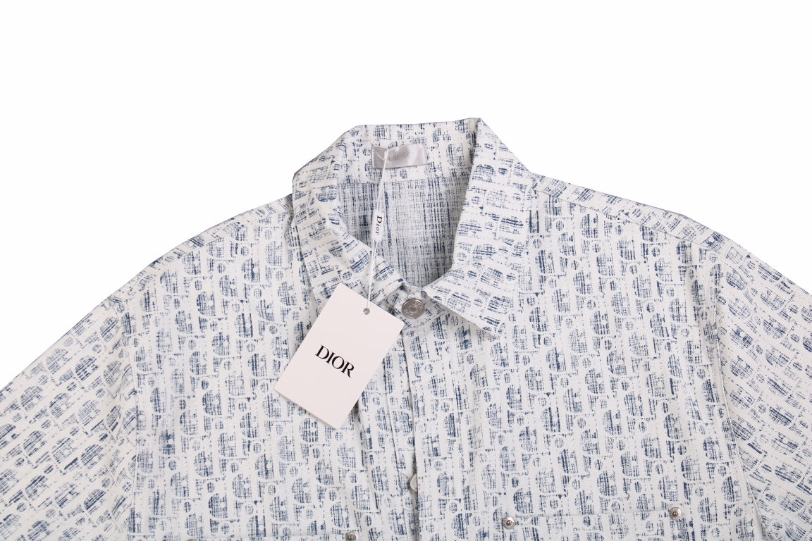 Dior Monogram Shirt (Blue/White)