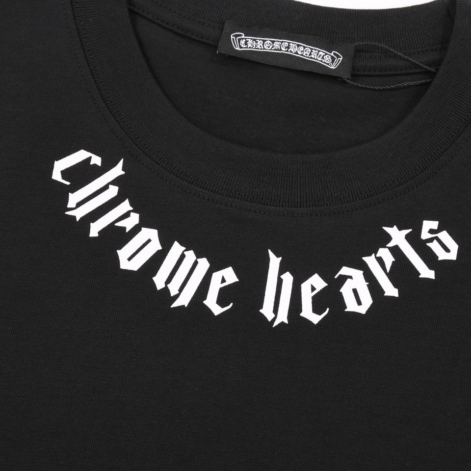 CHROME HEARTS LOGO COLLAR T-SHIRT BLACK