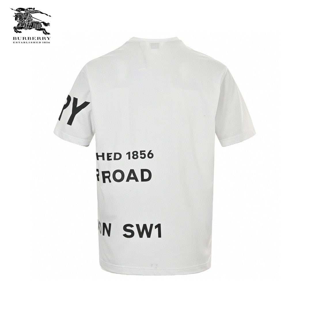 Burberry White T-Shirt with Graphic Text