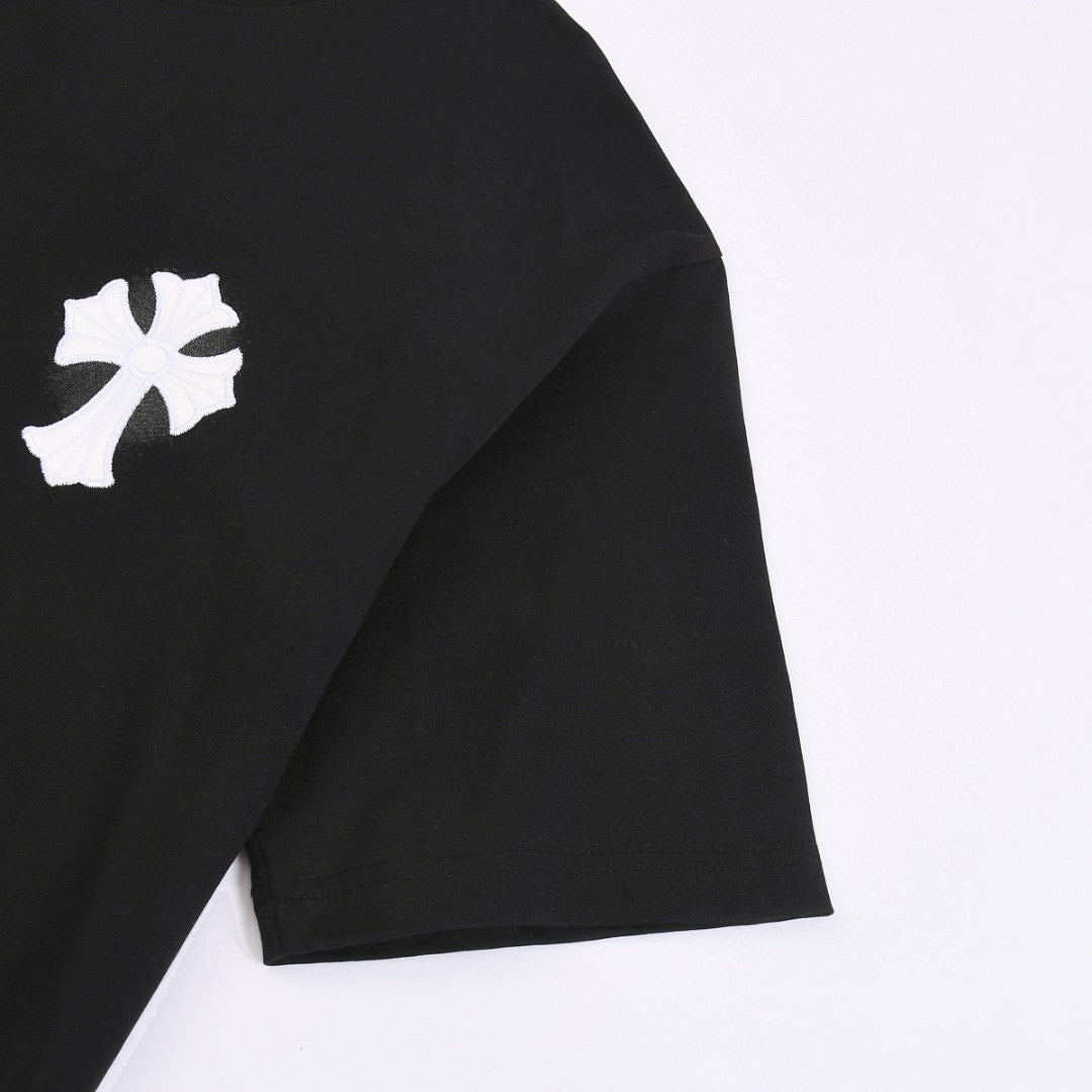 CHROME HEARTS WHITE CROSS T-SHIRT BLACK