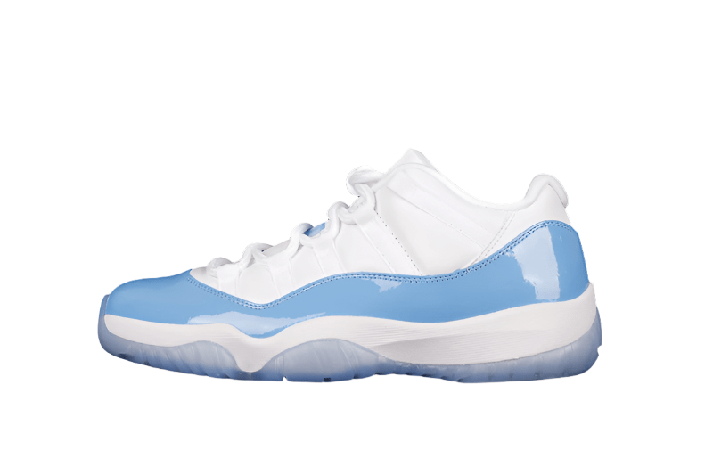 AIR JORDAN 11 RETRO LOW UNC WHITE/WHITE/UNIVERSITY BLUE