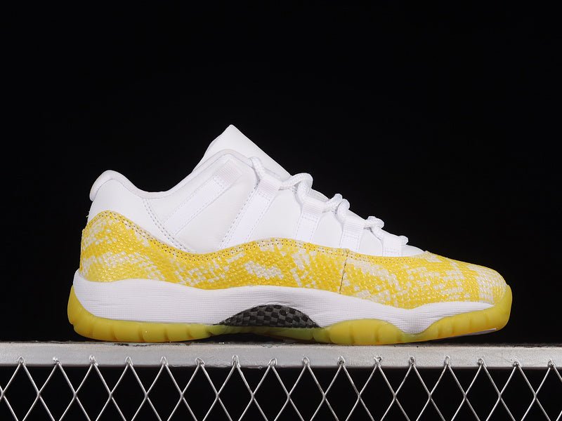 AIR JORDAN 11 RETRO LOW YELLOW SNAKESKIN WHITE