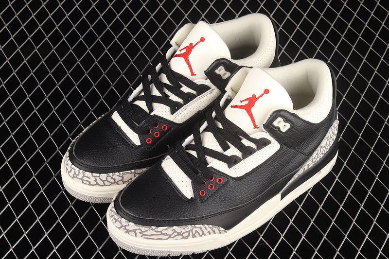 AIR JORDAN 3 DESERT CEMENT BLACK/RUSH ORANGE-FOSSIL STONE-SAIL