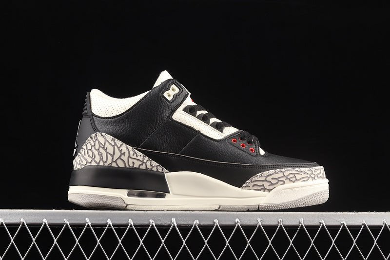 AIR JORDAN 3 DESERT CEMENT BLACK/RUSH ORANGE-FOSSIL STONE-SAIL