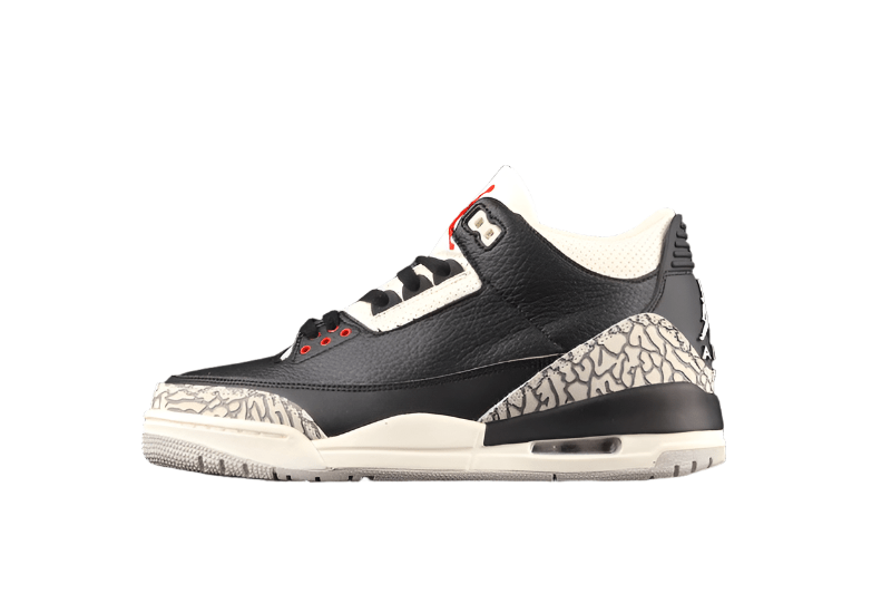 AIR JORDAN 3 DESERT CEMENT BLACK/RUSH ORANGE-FOSSIL STONE-SAIL