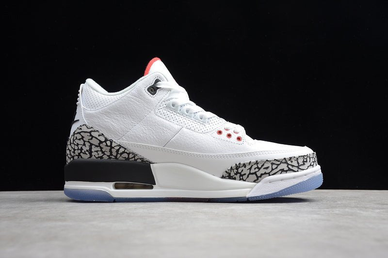 AIR JORDAN 3 RETRO FREE THROW LINE WHITE CEMENT WHITE/BLACK