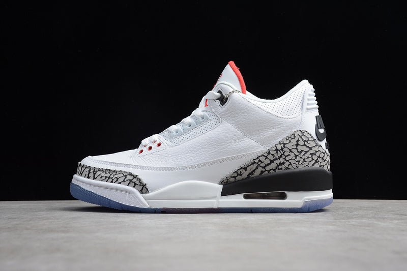 AIR JORDAN 3 RETRO FREE THROW LINE WHITE CEMENT WHITE/BLACK