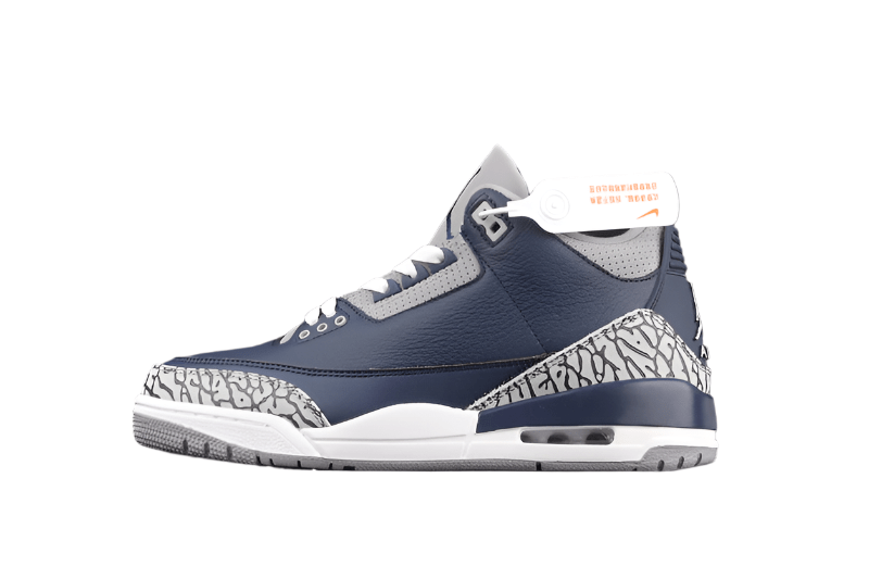 AIR JORDAN 3 RETRO GEORGETOWN MIDNIGHT NAVY/CEMENT GREY/WHITE