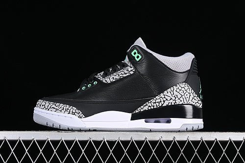 AIR JORDAN 3 RETRO GREEN GLOW BLACK/GREEN GLOW/WOLF GREY/WHITE