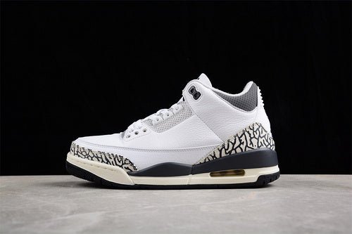 AIR JORDAN 3 RETRO GS WHITE/BLACK/IRON/LIGHT ASH GREY/SAIL/CEMENT GREY