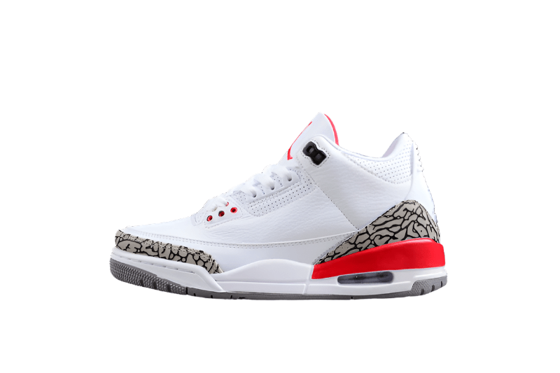 AIR JORDAN 3 RETRO HALL OF FAME WHITE/CEMENT GREY-BLACK-FIRE RED