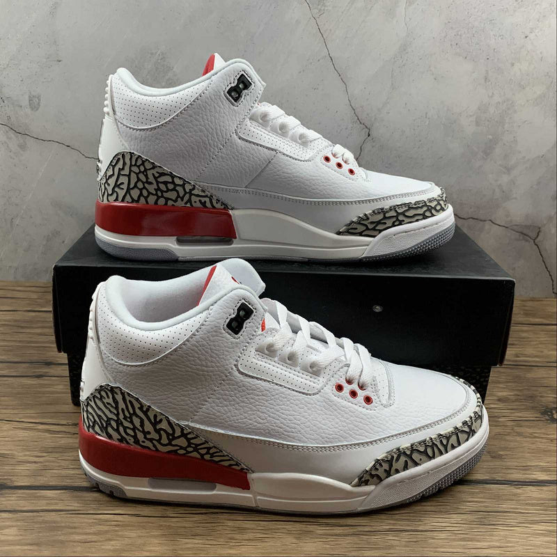 AIR JORDAN 3 RETRO HALL OF FAME WHITE/CEMENT GREY-BLACK-FIRE RED