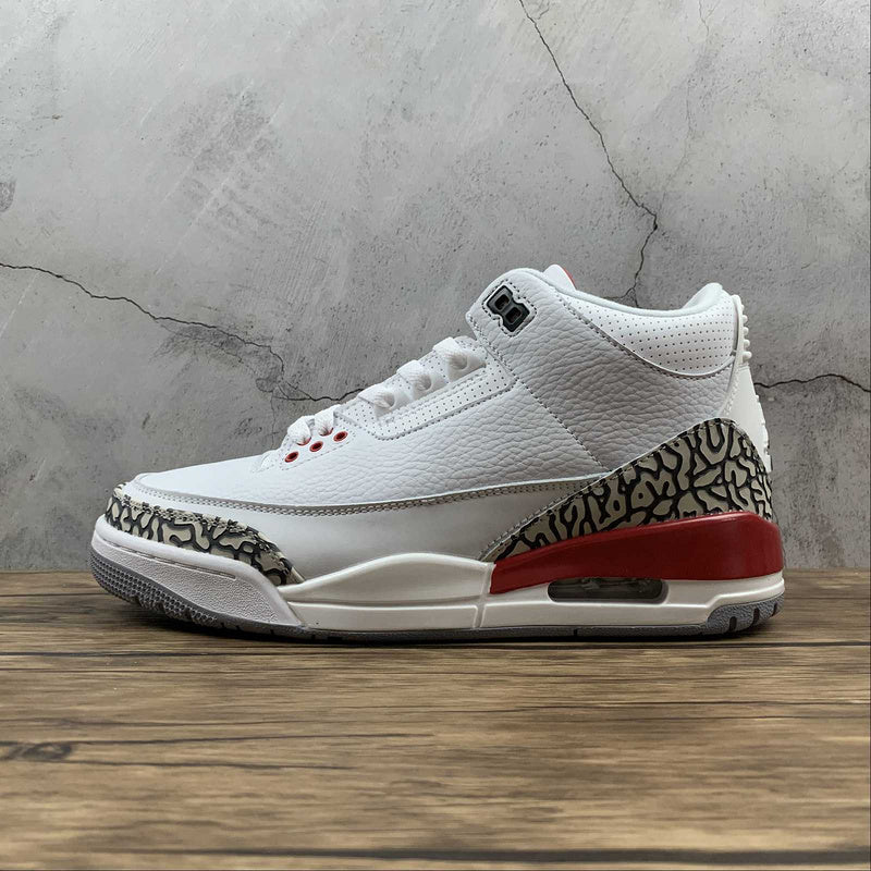 AIR JORDAN 3 RETRO HALL OF FAME WHITE/CEMENT GREY-BLACK-FIRE RED