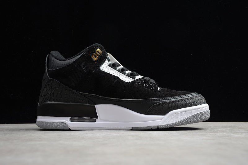 AIR JORDAN 3 TINKER BLACK/CEMENT GREY-METALLIC GOLD