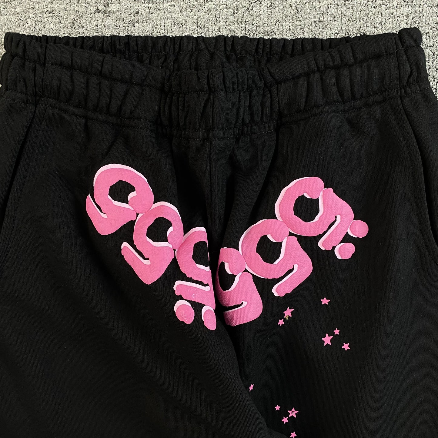 SP5DER ANGEL NUMBER SWEATPANTS BLACK