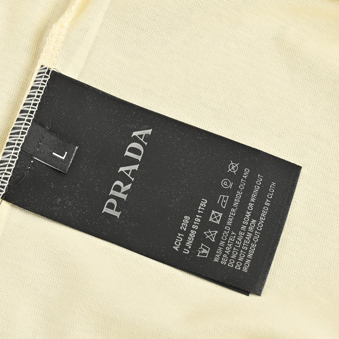 Prada T-Shirt - Cream with Bold Branding