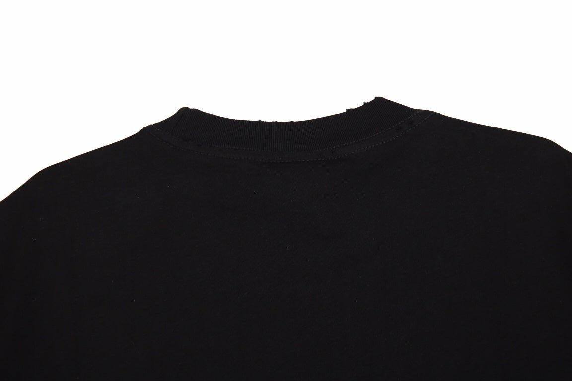 BALENCIAGA METALLIC DESIGN T-SHIRT BLACK